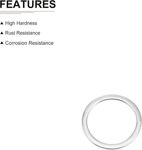 4mmx7mmx0.8mm(IDxODxT) 304 Stainless Steel Flat Washers - 50Pack - Good for Industrial Machinery - Flat Ring Gaskets - Silver Tone in Kuwait