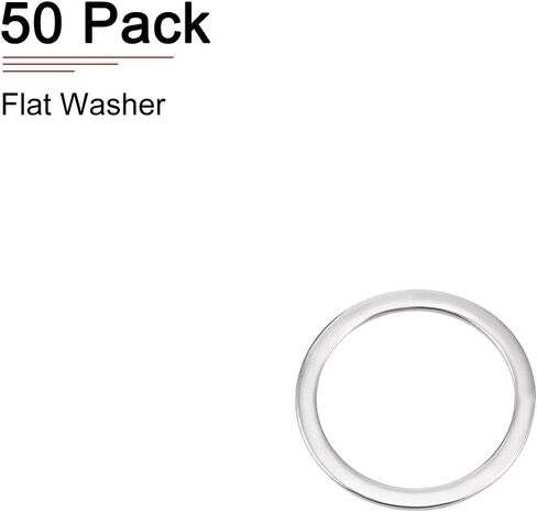 4mmx7mmx0.8mm(IDxODxT) 304 Stainless Steel Flat Washers - 50Pack - Good for Industrial Machinery - Flat Ring Gaskets - Silver Tone in Kuwait