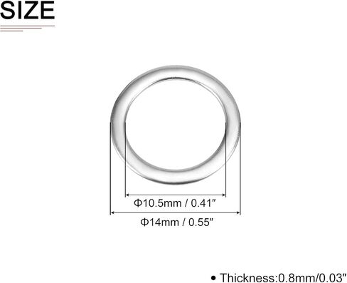 4mmx7mmx0.8mm(IDxODxT) 304 Stainless Steel Flat Washers - 50Pack - Good for Industrial Machinery - Flat Ring Gaskets - Silver Tone in Kuwait