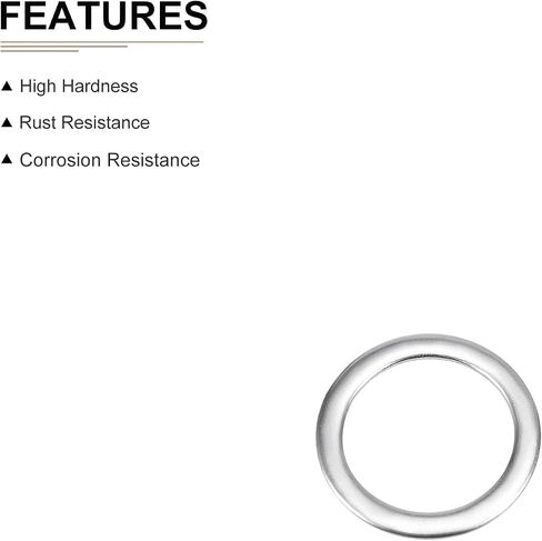 4mmx7mmx0.8mm(IDxODxT) 304 Stainless Steel Flat Washers - 50Pack - Good for Industrial Machinery - Flat Ring Gaskets - Silver Tone in Kuwait