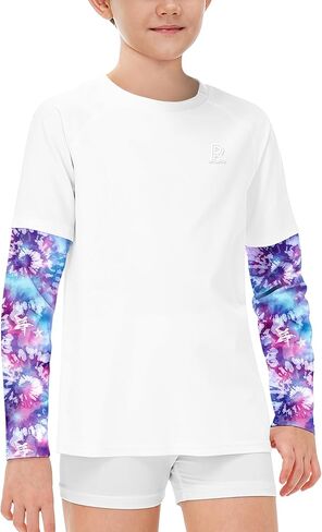 Remimi Unisex Kids Rash Guard SPF 50+ Long Sleeve Sun Shirt 3-12 Years in Saudi Arabia