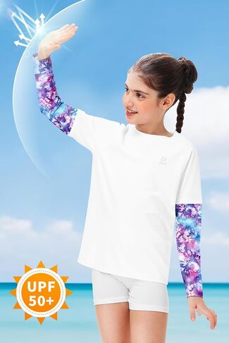 Remimi Unisex Kids Rash Guard SPF 50+ Long Sleeve Sun Shirt 3-12 Years in Saudi Arabia
