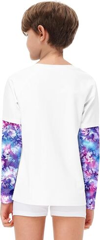 Remimi Unisex Kids Rash Guard SPF 50+ Long Sleeve Sun Shirt 3-12 Years in Saudi Arabia