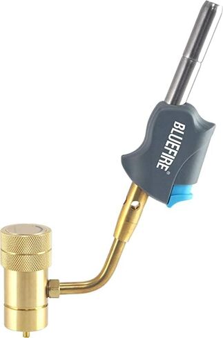 BLUEFIRE Hot Turbo High Intensity Swivel Torch Head,11695 BTU/hr Push Button Trigger Start, propane torch head Fuel by MAPP MAP PRO Propane Gas Cylinder Swirl Flame Gas Welding, Brazing Thawing Pipe in Kuwait