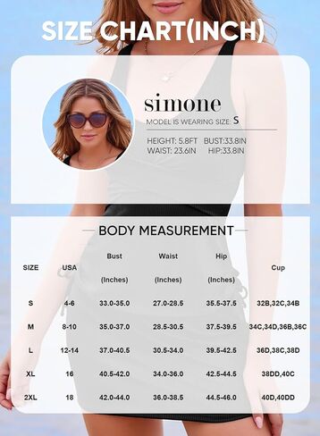 Aleumdr Women's Tankini Swimsuit من قطعتين تحكم في البطن بدلة السباحة تويست الأمامية تسبح مع تنورة in Saudi Arabia