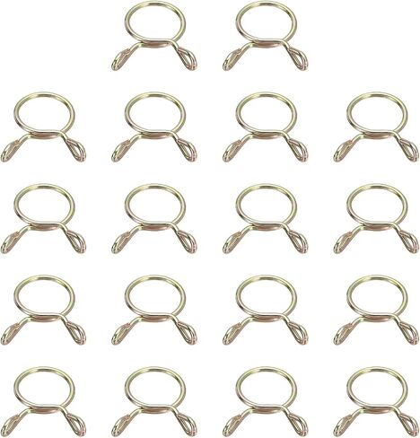 مقاطع خرطوم خط الوقود UXCELL ، 18pcs 6 مم معرف 7.3 مم كحد أقصى. ID 65Mn من الصلب أنابيب أنابيب الهواء الأنابيب المشابك خرطوم الينبخ لدراجة نارية الدراجات البخارية ATV in Kuwait