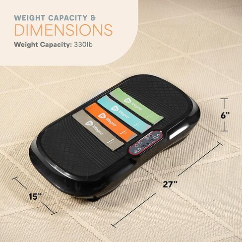 Lifepro Waver Vibration Plate Exercise Machine – High-Intensity Vibration for Muscle Activation, Full-Body Workout Vibrating Platform with Loop Bands, Fitness Equipment for Strength Toning & Fat Loss in Kuwait
