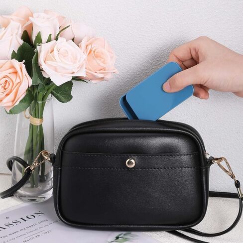 2 Pack Dental Floss Holder Refillable Portable Floss Pick Holder Container Travel Floss Picks Case Dental Floss Dispenser Toothpick Holder Glide Travel Floss Box for Travel Dates Dinners Hotels Pink in Kuwait