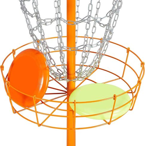 Yaheetech Portable Disc Golf Basket Target Disc Sports 12-Chain Practice Disc Golf Target Steel Hole Disc Golf Goals Catcher Indoor & Outdoor, Blue/Red/Orange/Black in Kuwait