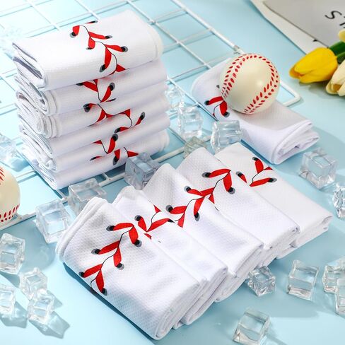 Peryiter 12 PCS منشفة تبريد مصغرة ، 30 "× 9 بوصة للبيسبول Softball Softball Golf Twoel ، ومنشفة باردة ، ومناشف ميكروفيال رياضية لفريق Gym Running Play Gift (الكرة اللينة والأصفر والأحمر) in Kuwait