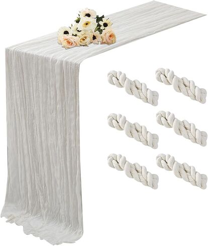 Sage Green Table Runner 10ft Boho Gauze Rustic CheeseceCloth Table Runner for Baby Shower Wedding Party Decor in Kuwait