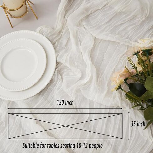 Sage Green Table Runner 10ft Boho Gauze Rustic CheeseceCloth Table Runner for Baby Shower Wedding Party Decor in Kuwait