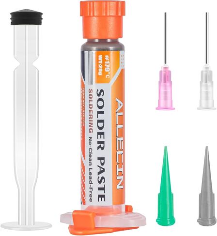 Sn96.5/Ag3/Cu0.5 20g Lead Free Solder Paste 217℃ No Clean High Temp Solders Pastes for Electronics Sn96.5% Ag3% Cu0.5% Flux for SMD/BGA/SMT/IC/LED/PCB Repair (Pack of 1Pcs) in Kuwait