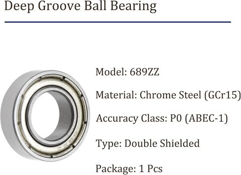5Pcs 698ZZ Deep Groove Ball Bearing-[8x19x6mm] Double Shielded Bearing for Industrial Equipment, Motors, Machines, Stainless Steel in Kuwait
