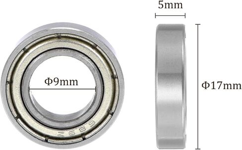 5Pcs 698ZZ Deep Groove Ball Bearing-[8x19x6mm] Double Shielded Bearing for Industrial Equipment, Motors, Machines, Stainless Steel in Kuwait