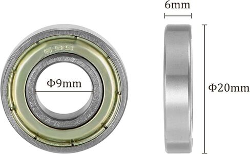 5Pcs 698ZZ Deep Groove Ball Bearing-[8x19x6mm] Double Shielded Bearing for Industrial Equipment, Motors, Machines, Stainless Steel in Kuwait