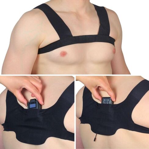 URSA X Strap: One-Piece Harness for Microphone Transmitters and Lav Mics. Multiple LAV Pouches. Compatible with URSA MiniMounts. For Sports/Active Shoots (Beige, Large) in Kuwait