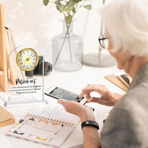 Retirement Clock Retirement Gift for Woman Men Acrylic Crystal Clock Retirement Plaque Congratulations Retired Going Away Farewell Goodbye Presents for Coworkers Leader Friends Teacher Doctor in Saudi Arabia