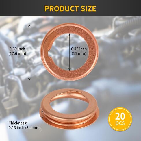 15 PCS Engine Oil Drain Plug Crush Washer Seal Ring Aluminum Gaskets Compatible with Jetta Passat Tiguan Golf CC Audi A3 A4 A5 A6 A7 A8 Q3 Q5 Q7 TT RS7, Replaces N0138157 in Kuwait