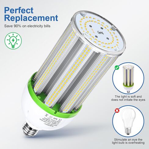 لمبة ضوء Amazon High Brightness LED ， 100W مصباح ضوء الذرة LED ، E26 E39 LED LED مصباح الذرة ، 15000 LUMEN 5000K ضوء النهار 100V ~ 277 فولت مصباح كوب الذرة للذوق in Kuwait