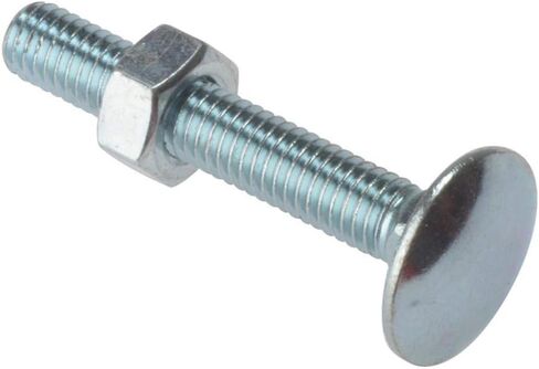 Carriage Bolt & Nut ZP M6 × 75mm Bag 10 in Kuwait