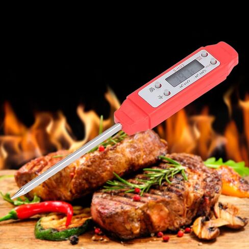 Akozon Digital Food Thermometer Automatic Calibration Pen High Accuracy Electronic Pocket Thermometer Yellow Home and Family Appliance and Decor in Saudi Arabia