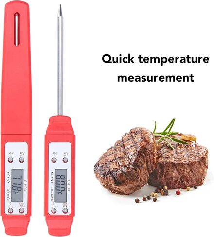 Akozon Digital Food Thermometer Automatic Calibration Pen High Accuracy Electronic Pocket Thermometer Yellow Home and Family Appliance and Decor in Saudi Arabia