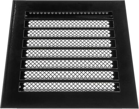 12 "× 12" بوصة سوداء - غلاف تنفيس من الصلب المجلفن - تهوية الهواء الصناعية - تنفيس سافيت المعدني مع شاشة حماية مدمجة - شبكة - شبكة تنفيس مربعة للمنزل أو جدار المرآب in Kuwait