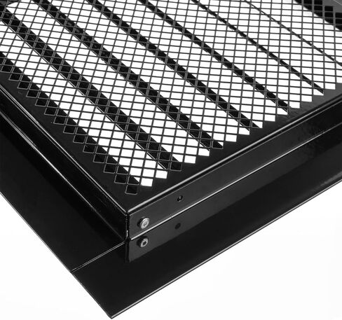 12 "× 12" بوصة سوداء - غلاف تنفيس من الصلب المجلفن - تهوية الهواء الصناعية - تنفيس سافيت المعدني مع شاشة حماية مدمجة - شبكة - شبكة تنفيس مربعة للمنزل أو جدار المرآب in Kuwait