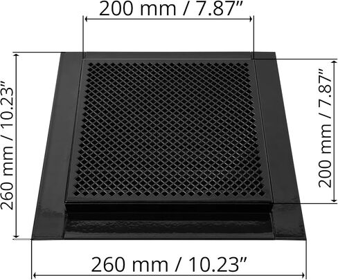 12 "× 12" بوصة سوداء - غلاف تنفيس من الصلب المجلفن - تهوية الهواء الصناعية - تنفيس سافيت المعدني مع شاشة حماية مدمجة - شبكة - شبكة تنفيس مربعة للمنزل أو جدار المرآب in Kuwait