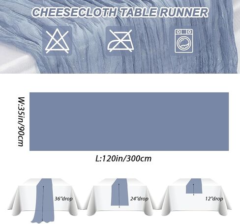 Cheesecloth Sparkly Table Table Runner 35x120 بوصة شاش بوهو الجبن الريفي الجبن عداء لاستشم الطفل حفل زفاف عيد الفصح زخارف المنزل الصيفية (الوردي المتربة ، 1 حزمة -10 قدم) in Kuwait