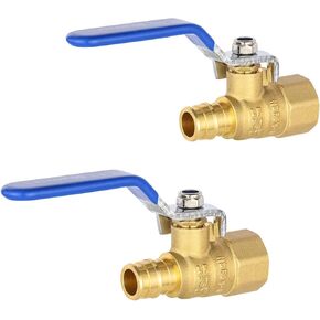 (حزمة من 2) Efield Cold Expansion PEX-A 3/4 بوصة × 3/4 بوصة FNPT صمام كرة الإغلاق النحاس FNPT لاتصال الأنابيب PEX-A ، ASTM F1960 ، Blue Lever ، Cupc معتمد