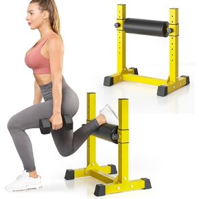 Bodyrhythm bulgarian split splich stand ، وقرف القرفصاء أحادي الساق مع 7 ارتفاعات أسطوانة قابلة للتعديل للقرفصاء ، طعنات الساق ، تدريب وزن الجسم.