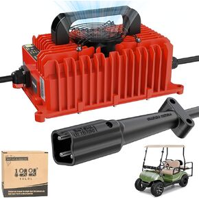 10L0L 15 AMP 48 Volt Golf Cart Charger for Yamaha G29 Drive & Drive 2 with 3 bin poin ، إصلاح شاحن البطارية الذكي يناسب حمض/صيانة مجاني/بطاريات ليثيوم ، IP67 مقاوم للماء