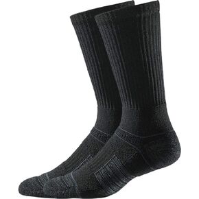 Strideline Basic Crew Socks | حشو الغزل الرباعي والضغط المباشر والوسادة المخصصة ، حزمة واحدة (أسود ، صغير)