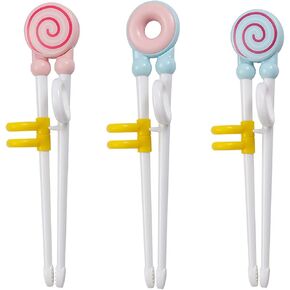 2Pairs kid chopsticks, learning chopsticks helper Practice Chopsticks for kids, training chopsticks with animals for beginners Toddler (cat pink +blue)