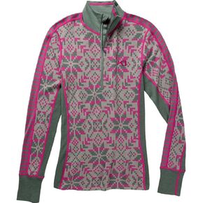 Kari Traa Women's Else Half zip Base Layer - Premium 100 ٪ Merino Wool Shirt ، Royal ، X -Small