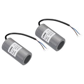Patikil CD60 مكثف تشغيل ، 2 Pack 200uf 275v 2 أسلاك 50/60 هرتز بدء تشغيل مكثف 100x50mm لمحرك ضاغط الهواء يعمل