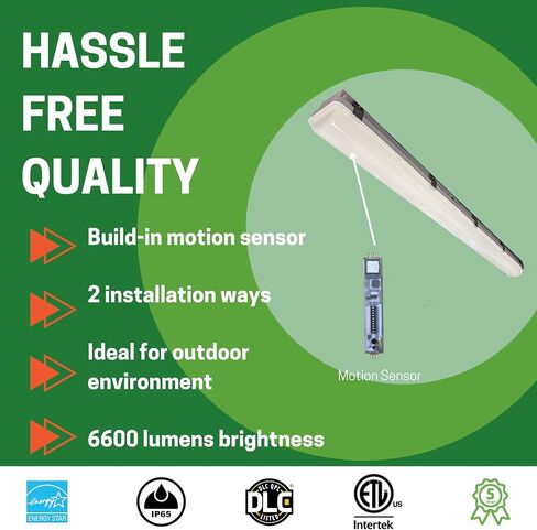 4ft LED Vapor ضيق 50 واط ث/بطارية الطوارئ ، 3xwtage و 3cct 3500k-4000k-5000k Tusable 6000lm 120-277V in Kuwait