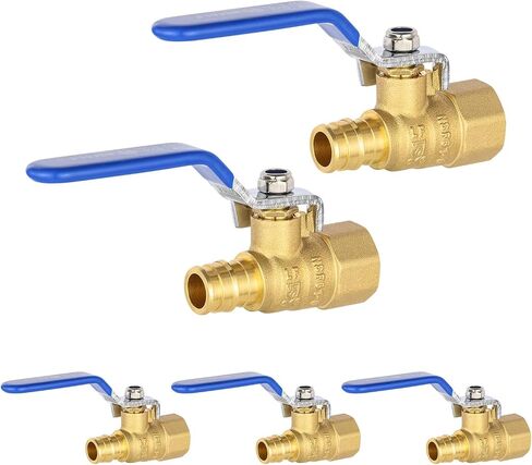 (Pack of 2) EFIELD Cold Expansion Pex-A 3/4-inch X 3/4 Inch FNPT Brass Shut-off Ball Valve for Pex-A Pipe Connection, ASTM F1960, Blue Lever, cUPC Certified in Kuwait