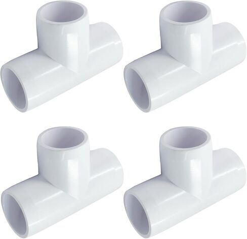 Piutouyar 4 PCS 1 بوصة تي شيرت كوع PVC أنبوب تركيب ، 3 طريقة الأثاث أنابيب موصل PVC كوع موصل ركن الأنبوب in Kuwait