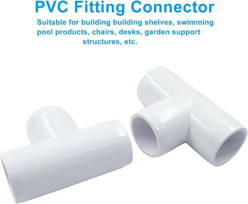 Piutouyar 4 PCS 1 بوصة تي شيرت كوع PVC أنبوب تركيب ، 3 طريقة الأثاث أنابيب موصل PVC كوع موصل ركن الأنبوب in Kuwait