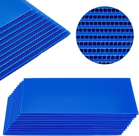 NBEADS 20 Sheets Corrugated Plastic Sheets, 28x21.5cm/11x8.5inch Blank Yard Lawn Signs 3mm Thick Rectangle Corrugated Sign Board Plastic Fluted Sheets for Advertising Board Model DIY Crafts, White in Saudi Arabia