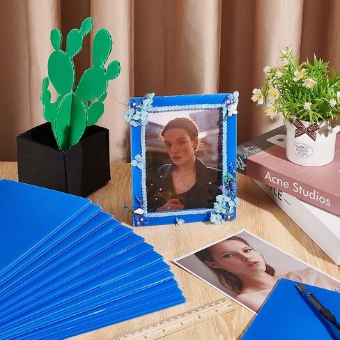 NBEADS 20 Sheets Corrugated Plastic Sheets, 28x21.5cm/11x8.5inch Blank Yard Lawn Signs 3mm Thick Rectangle Corrugated Sign Board Plastic Fluted Sheets for Advertising Board Model DIY Crafts, White in Saudi Arabia
