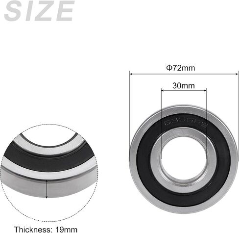 METALLIXITY Deep Groove Ball Bearings (6208-2RS, 40mm x 80mm x 18mm) 1Pcs, Carbon Steel Double Shielded Industrial Bearings - for Industrial Micro Motor in Saudi Arabia