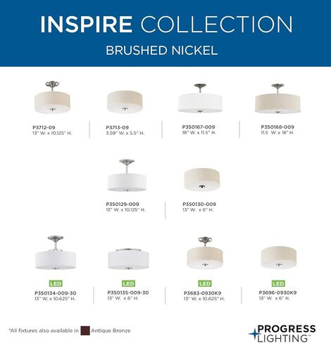 الإضاءة التقدم P3713-20 إلهام جبل دقيس ثنائي الضوء ، البرونز العتيقة ، 5.50x13.00x13.00 in Kuwait