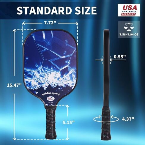 Pickleball Paddlles ، Usapa المعتمدة ، سطح الألياف الزجاجية ، مجموعة Pickleball مجموعة من 2 ، مضرب ، مضرب المخلل ، مجموعة المخلل في الهواء الطلق ، ألعاب المخلل في الهواء الطلق ، هدايا Carry Pickleball للمبتدئين للمبتدئين in Kuwait