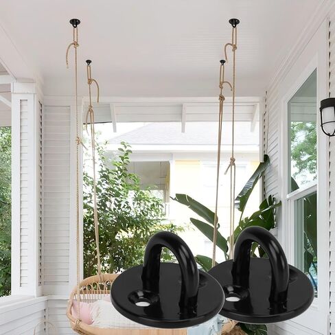 5 قطع 304 من الفولاذ المقاوم للصدأ لوحة العين، لوحة عين دائرية شديدة التحمل، خطافات حلقة تثبيت على الحائط سوداء سميكة، لوحة سقف لوحة العين على شكل حرف U، شماعة تثبيت على السقف (5 مم) in Kuwait