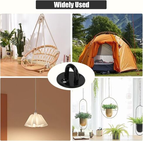 5 قطع 304 من الفولاذ المقاوم للصدأ لوحة العين، لوحة عين دائرية شديدة التحمل، خطافات حلقة تثبيت على الحائط سوداء سميكة، لوحة سقف لوحة العين على شكل حرف U، شماعة تثبيت على السقف (5 مم) in Kuwait