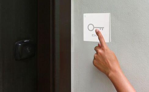 Push to Exit Button Big Square Shape Switch Flush Mounted ABS Material NO/COM Output for Door Access Control System in Kuwait